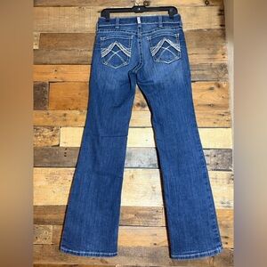 Ariat Women’s R.E.A.L Denim Jeans Blue Size 29R Mid Rise Boot Cut. AW6805D‎